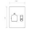 Hanging hygiene station dimensions for corporate environments and lobbies