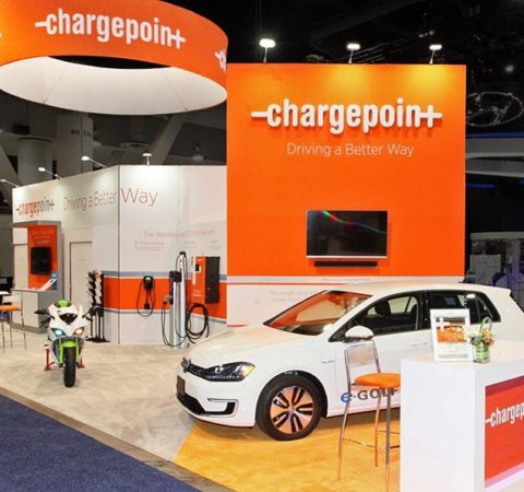 ChargePoint custom rental trade show exhibit